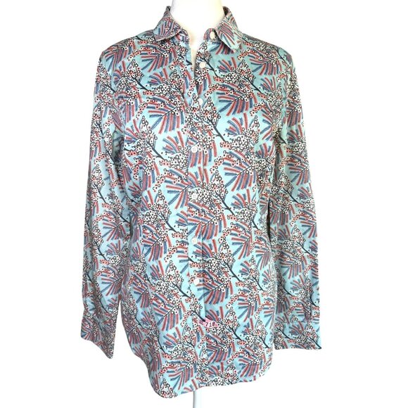 Brooks Brothers Womens Fitted Shirt Blouse Size 8 Long Sleeve Multicolor Luxury - Picture 1 of 9